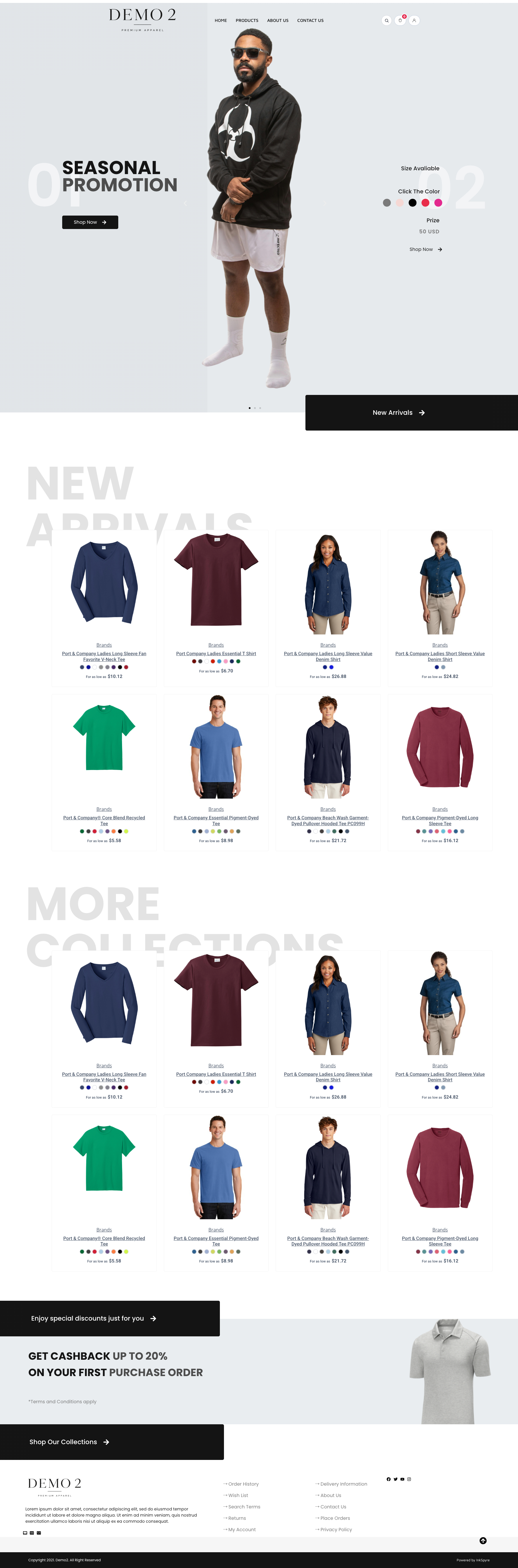 Demo 2 website screenshot