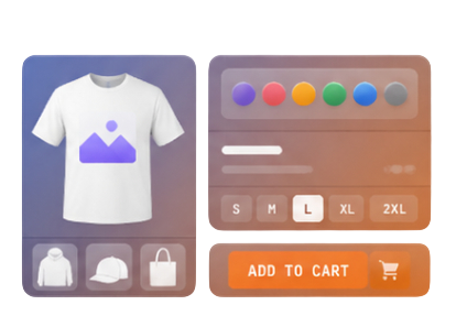 Merch storefront product page illustration